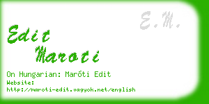 edit maroti business card